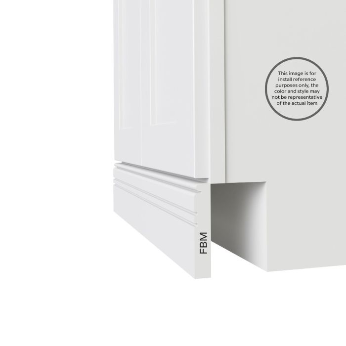 RTA Brilliant White Shaker 96" Base Molding