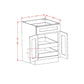 RTA Brilliant White Shaker SW-B30S2RS 30" Base Cabinet with 2 Rollout Trays with 2 Decorative END Panels