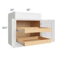 RTA Brilliant White Shaker SW-B30S2RS 30" Base Cabinet with 2 Rollout Trays with 2 Decorative END Panels