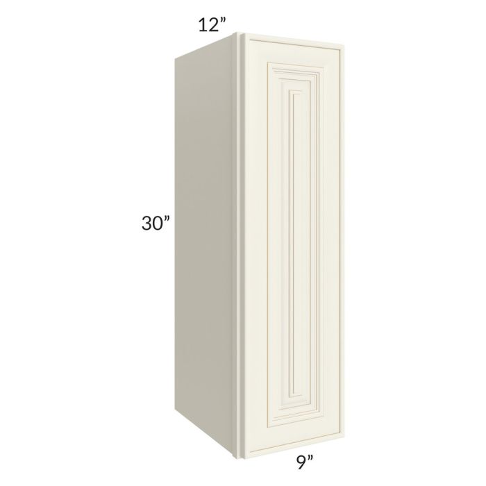 RTA Cambridge Antique White Glaze 09" x 30" Wall Cabinet
