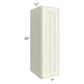 RTA Cambridge Antique White Glaze 09" x 30" Wall Cabinet with 1 Decorative End Panel