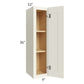 RTA Cambridge Antique White Glaze 09" x 36" Wall Cabinet with 1 Decorative End Panel