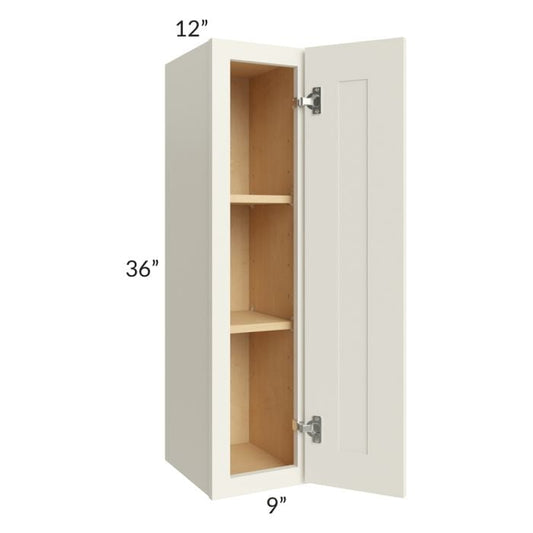 RTA Cambridge Antique White Glaze 09" x 36" Wall Cabinet with 1 Decorative End Panel