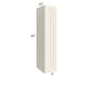 RTA Cambridge Antique White Glaze 09" x 42" Wall Cabinet with 1 Decorative End Panel