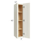 RTA Cambridge Antique White Glaze 09" x 42" Wall Cabinet with 1 Decorative End Panel