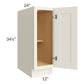 RTA Cambridge Antique White Glaze 12" Full Height Door Base Cabinet with 1 Decorative End Panel