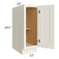 RTA Cambridge Antique White Glaze 12" Full Height Door Base Cabinet with 2 Decorative End Panels