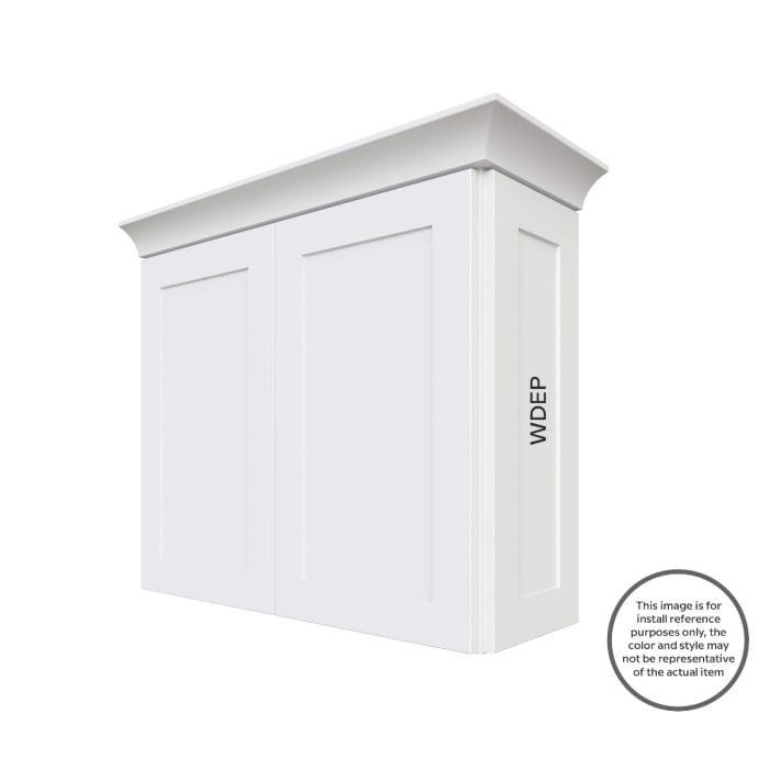 RTA Cambridge Antique White Glaze 12" x 12" Wall Decorative Door