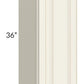 RTA Cambridge Antique White Glaze 12" x 36" Wall Cabinet with 1 Decorative End Panel