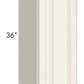 RTA Cambridge Antique White Glaze 12" x 36" Wall Cabinet with 2 Decorative End Panels