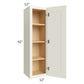 RTA Cambridge Antique White Glaze 12" x 42" Wall Cabinet with 1 Decorative End Panel