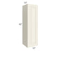 RTA Cambridge Antique White Glaze 12" x 42" Wall Cabinet with 2 Decorative End Panels