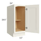 RTA Cambridge Antique White Glaze 15" Full Height Door Base Cabinet with 2 Decorative End Panels