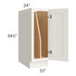 RTA Cambridge Antique White Glaze 15" Full Height Door Tray Divider Base Cabinet