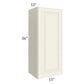RTA Cambridge Antique White Glaze 15" x 36" Wall Cabinet with 1 Decorative End Panel