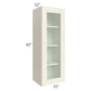 RTA Cambridge Antique White Glaze 15" x 42" Wall Glass Door Cabinet (Prepped for Glass Doors)