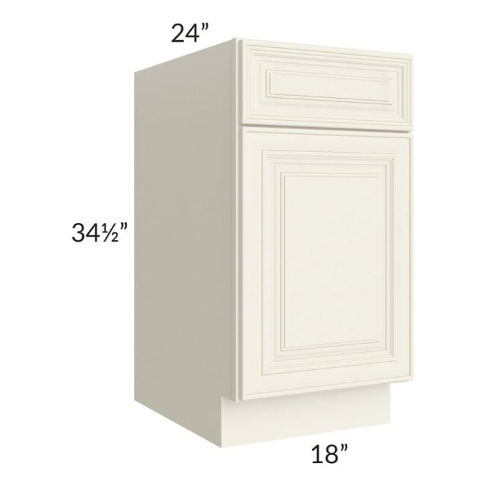 RTA Cambridge Antique White Glaze 18" Base Cabinet