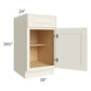 RTA Cambridge Antique White Glaze 18" Base Cabinet with 1 Roll Out Tray