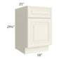 RTA Cambridge Antique White Glaze 18" Drawer File Base Cabinet