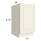 RTA Cambridge Antique White Glaze 18" Full Height Door Base Cabinet