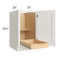RTA Cambridge Antique White Glaze 18" Full Height Door Base Cabinet with 1 Rollout Tray