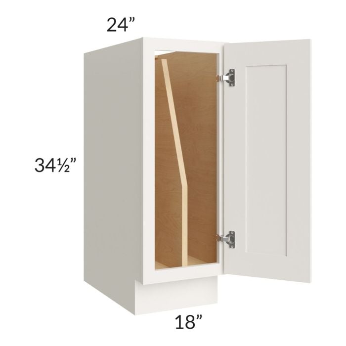 RTA Cambridge Antique White Glaze 18" Full Height Door Tray Divider Base Cabinet