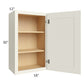RTA Cambridge Antique White Glaze 18" x 30" Wall Cabinet with 2 Decorative End Panels