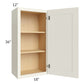 RTA Cambridge Antique White Glaze 18" x 36" Wall Cabinet with 2 Decorative End Panels