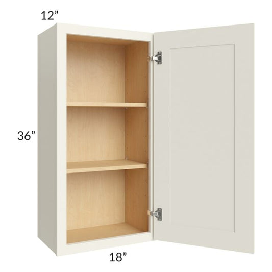 RTA Cambridge Antique White Glaze 18" x 36" Wall Cabinet with 2 Decorative End Panels