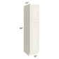 RTA Cambridge Antique White Glaze 18" x 84" x 24" Wall Pantry Cabinet with 2 Roll Out Trays