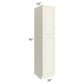 RTA Cambridge Antique White Glaze 18" x 90" x 24" Wall Pantry Cabinet