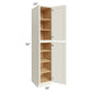 RTA Cambridge Antique White Glaze 18" x 96" x 24" Wall Pantry Cabinet with 1 Roll Out Tray