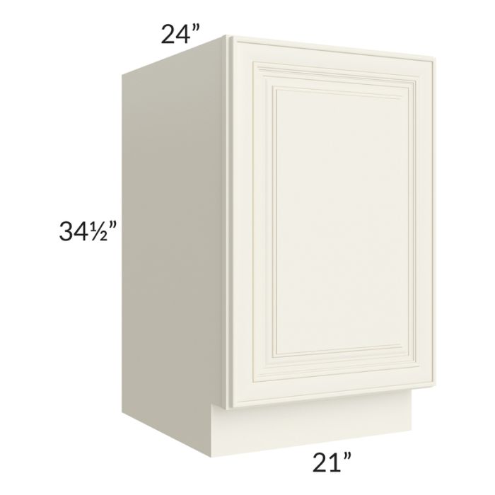 RTA Cambridge Antique White Glaze 21" Full Height Door Base Cabinet