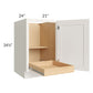 RTA Cambridge Antique White Glaze 21" Full Height Door Base Cabinet with 1 Rollout Tray and 1 Decorative End Panel
