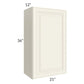 RTA Cambridge Antique White Glaze 21" x 36" Wall Cabinet with 2 Decorative End Panels