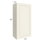 RTA Cambridge Antique White Glaze 21" x 42" Wall Cabinet with 2 Decorative End Panels