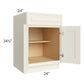 RTA Cambridge Antique White Glaze 24" Base Cabinet with 1 Decorative End Panel