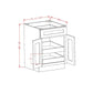 RTA Cambridge Antique White Glaze 24" Base Cabinet with 2 Rollout Trays and 2 Decorative End Panels