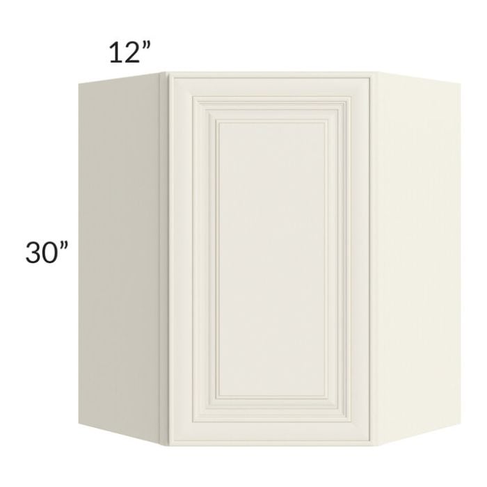 RTA Cambridge Antique White Glaze 24" x 30" Wall Diagonal Corner Cabinet