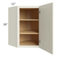 RTA Cambridge Antique White Glaze 24" x 30" Wall Diagonal Corner Cabinet with 1 Decorative End Panel
