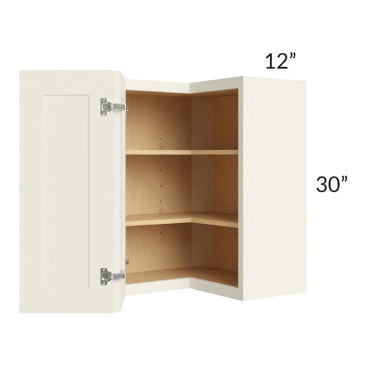 RTA Cambridge Antique White Glaze 24" x 30" Wall Easy Reach Cabinet with 2 Decorative End Panels