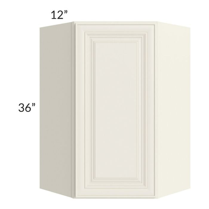 RTA Cambridge Antique White Glaze 24" x 36" Wall Diagonal Corner Cabinet