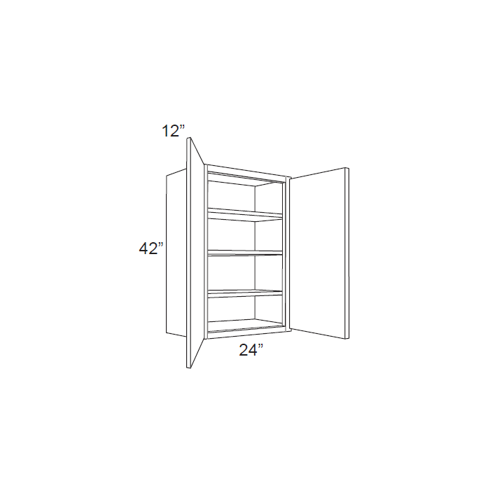 RTA Cambridge Antique White Glaze 24" x 42" Wall Cabinet