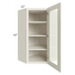 RTA Cambridge Antique White Glaze 24" x 42" Wall Diagonal Corner Cabinet (Prepped for Glass Doors) with 1 Decorative End Panel