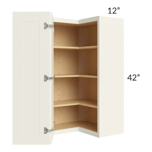 RTA Cambridge Antique White Glaze 24" x 42" Wall Easy Reach Cabinet with 1 Decorative End Panel