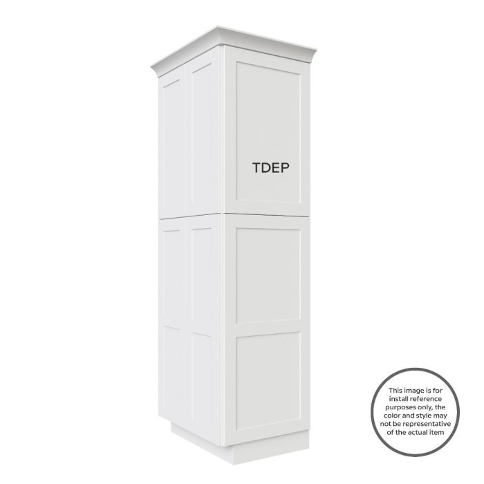 RTA Cambridge Antique White Glaze 24" x 84" Tall Decorative Door Set