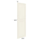 RTA Cambridge Antique White Glaze 24" x 90" Tall Decorative Door Set