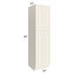 RTA Cambridge Antique White Glaze 24" x 90" x 24" Wall Pantry Cabinet with 2 Decorative End Panels and 4 Roll Out Trays