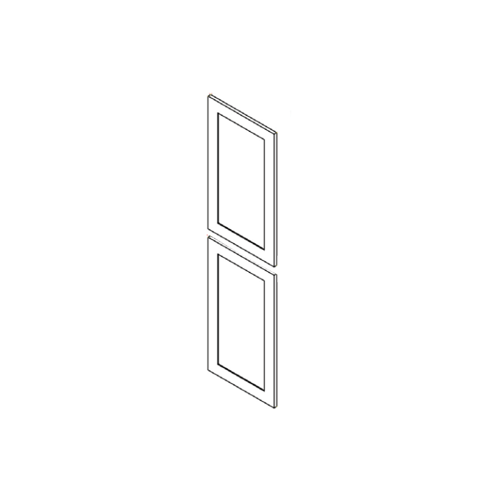 RTA Cambridge Antique White Glaze 24" x 96" Tall Decorative Door Set