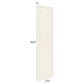 RTA Cambridge Antique White Glaze 24" x 96" Tall Decorative Door Set